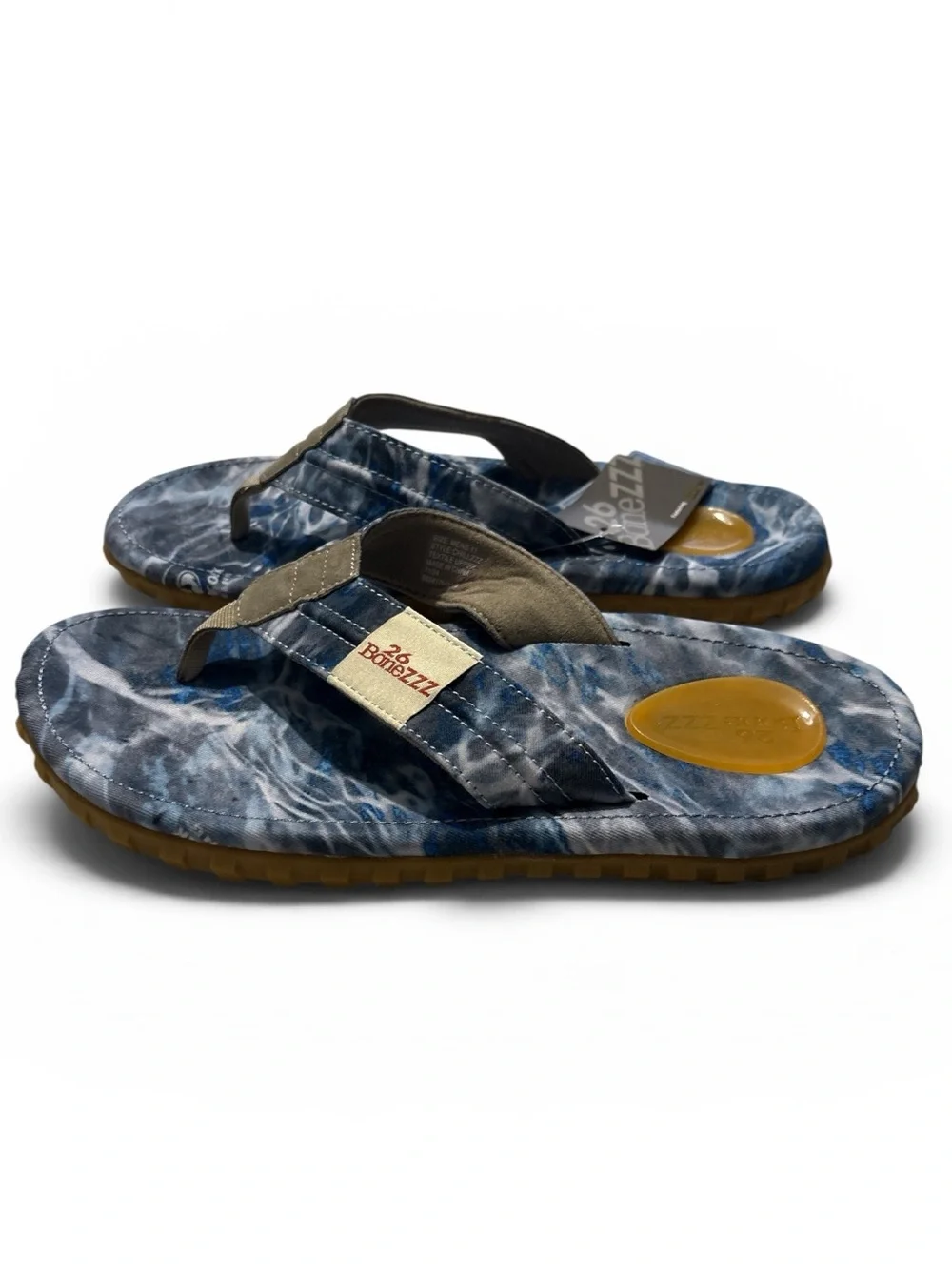 26bonezzz Chillzzz Flip Flop For Men's Memory Foam Heel Pad Grid Size 11